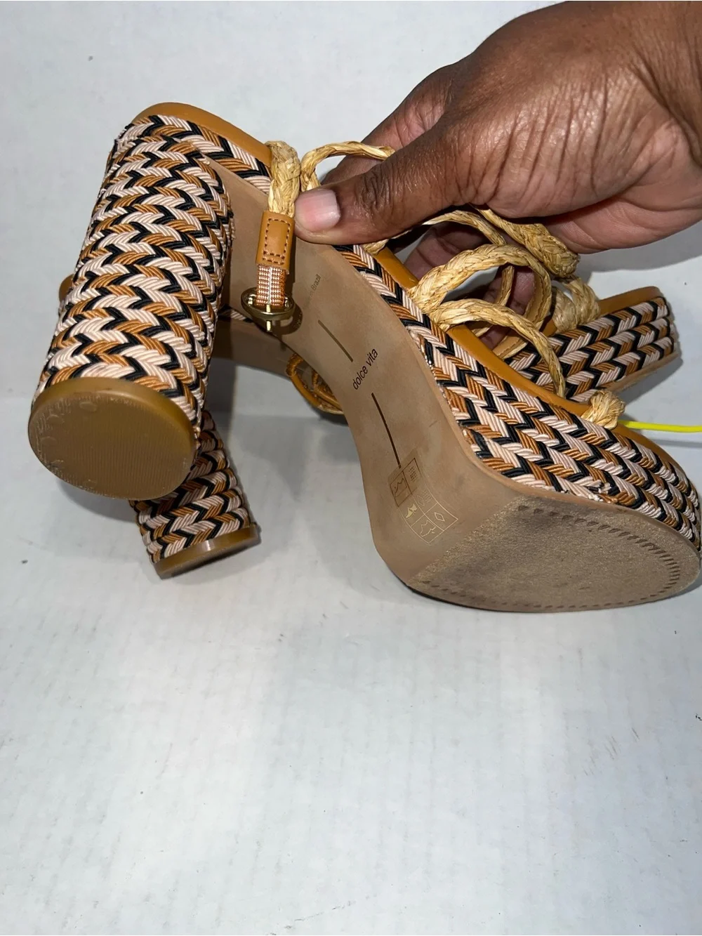 Dolce Vita Tan Braided Rope Platform  Sandals 👡